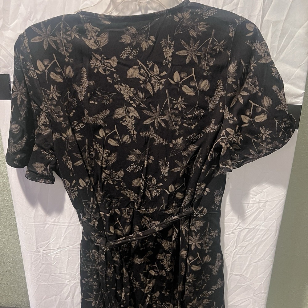 Disturbia Poisonous Plants Wrap Mini Dress US Size 10 Black Gothic Dark Fairy - Picture 6 of 10